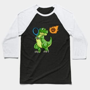 Dino with Tennis racket and Ball at Tennis Baseball T-Shirt